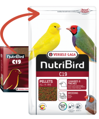 Versele Laga Nutribird C19 Üreyen Kanaryalar Ve Finçler İçin Meyveli Pelet Yem (B) 1 kg