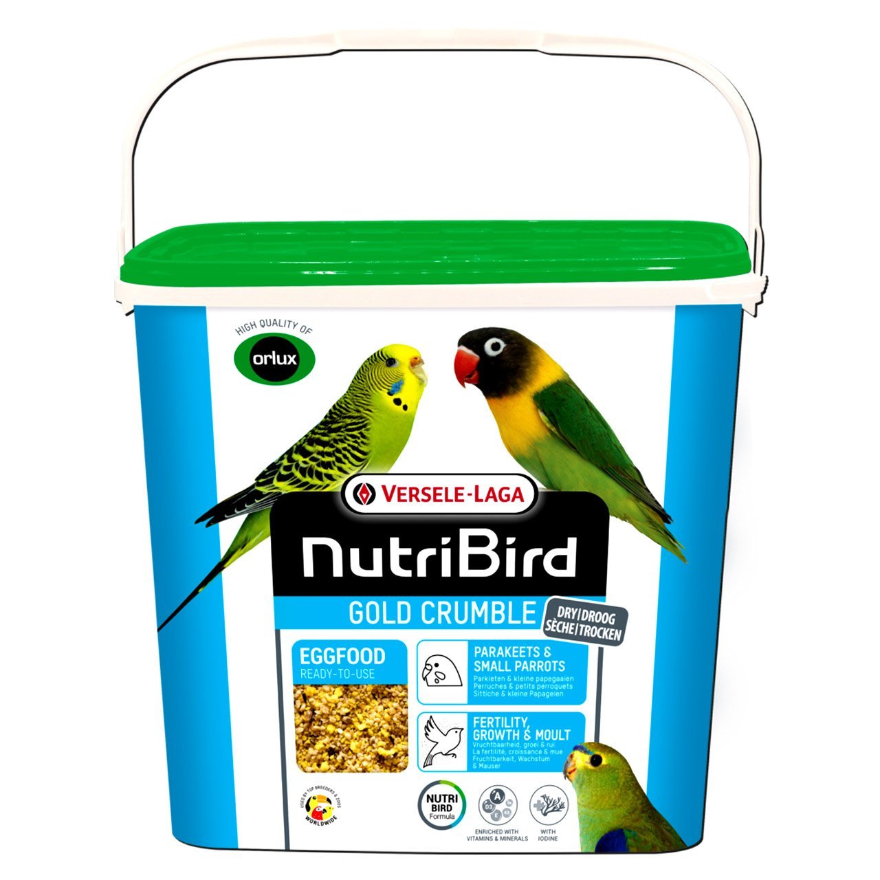 Versele Laga Nutribird Gold Crumble Yumurtalı Kuru Muhabbet Kuşu Maması (B) 1 kg
