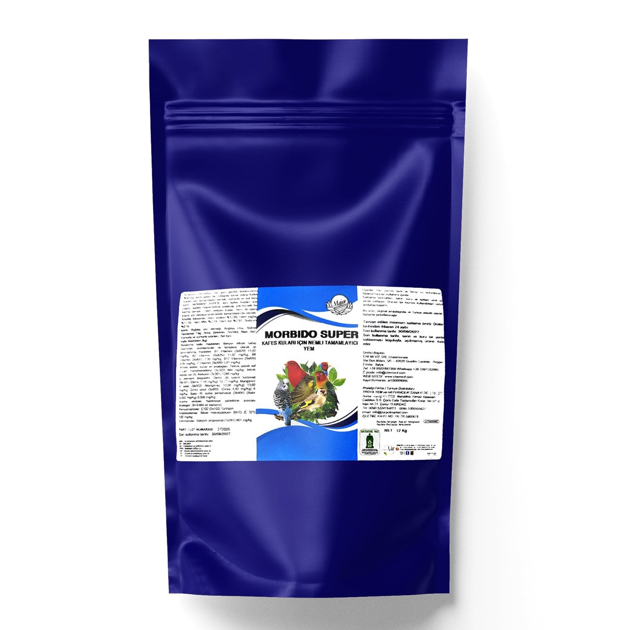 Chemivit Maior Morbido Super Nemli Prebiyotikli Kuş Maması 12 Kg