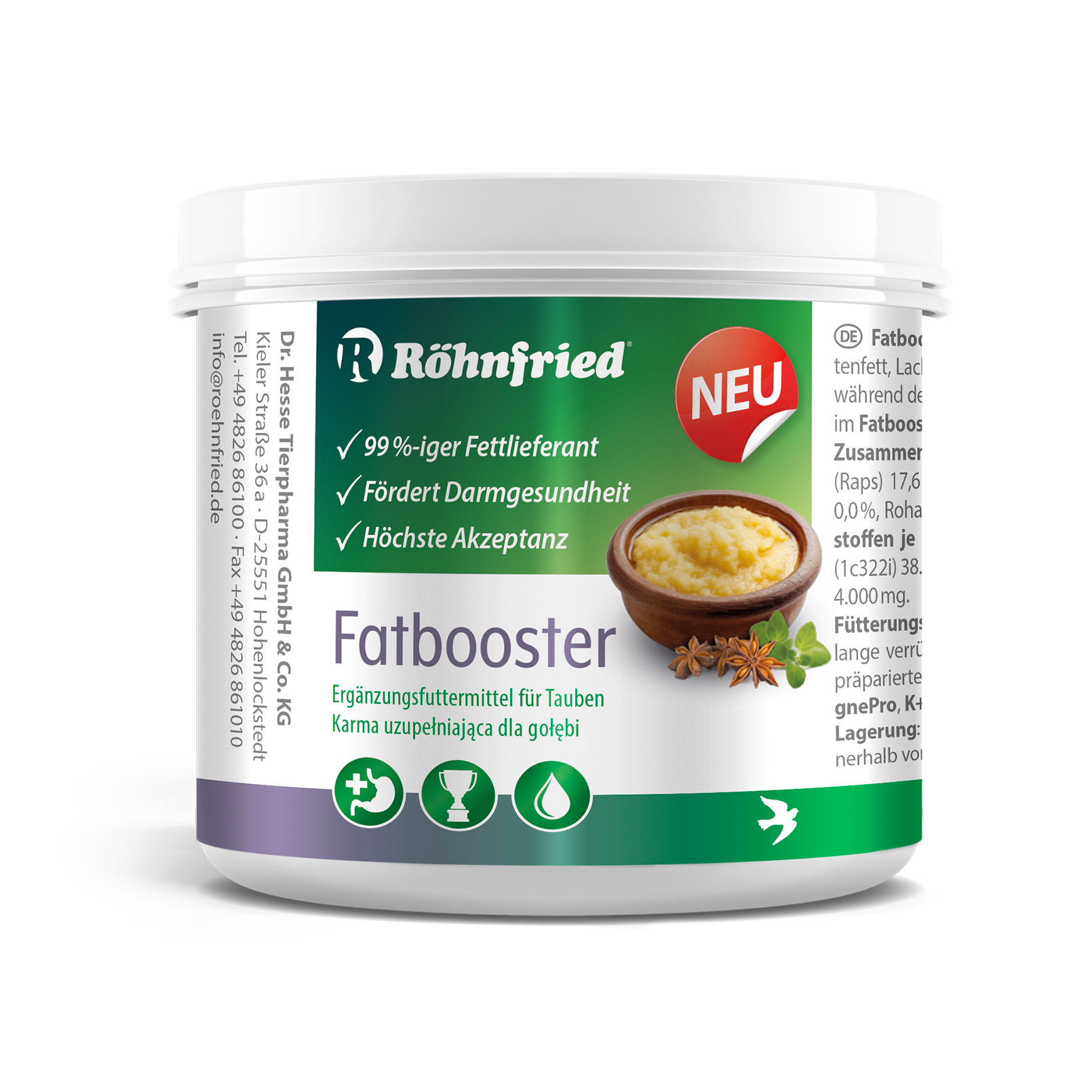 Röhnfried Fatbooster Yüksek Enerji & Performans Artırıcı Yağ Karışımı 450 gr