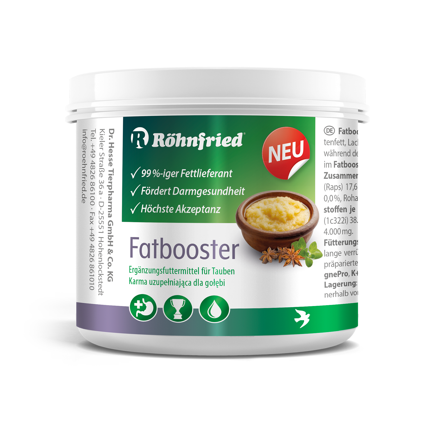 Röhnfried Fatbooster Yüksek Enerji & Performans Artırıcı Yağ Karışımı (B) 100 gr
