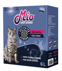 Mio - Bentonit Aktif Karbonlu Tozsuz Doğal Kedi Kumu 6 lt