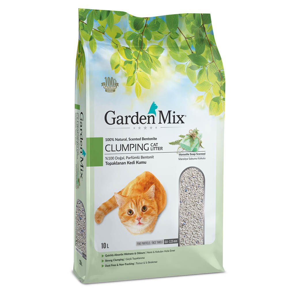 Garden Mix Bentonit Marsilya Sabunlu İnce Kedi Kumu 10 lt