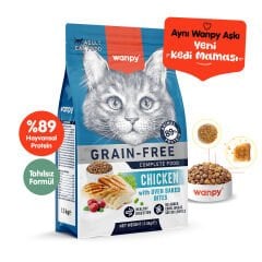 Wanpy Tahılsız Tavuklu Yetişkin Kedi Maması 1.5 kg
