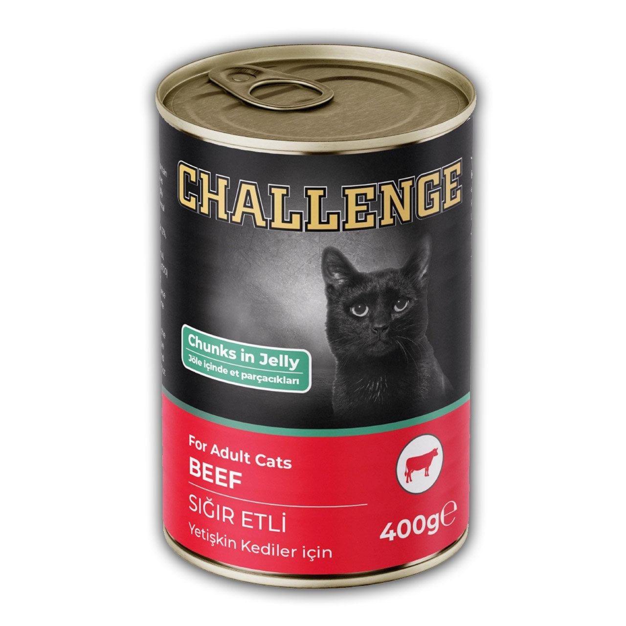 Challenge Jöle İçinde Sığır Etli Yetişkin Kedi Konservesi 400 gr