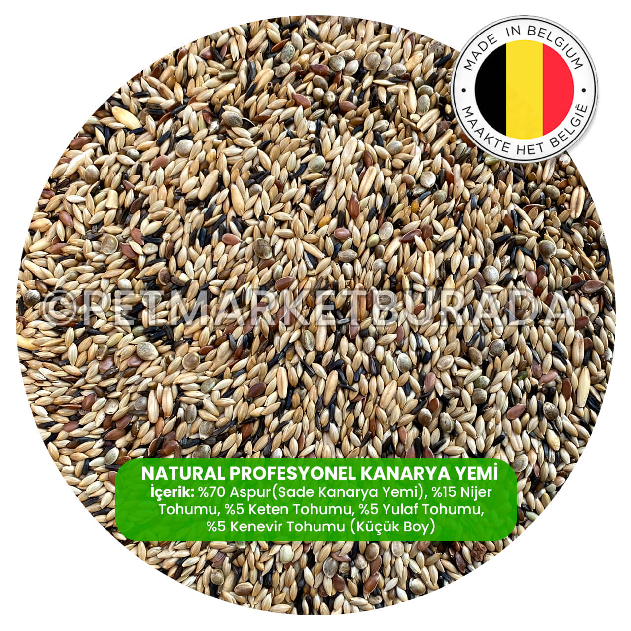Natural Karışık Şalgamsız Kanarya Yemi 1 kg (Vakum Paket)