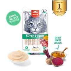 Wanpy Superfood Kuzulu, Pancar & Zerdeçallı Krema Kedi Ödülü 5 ad×14 gr