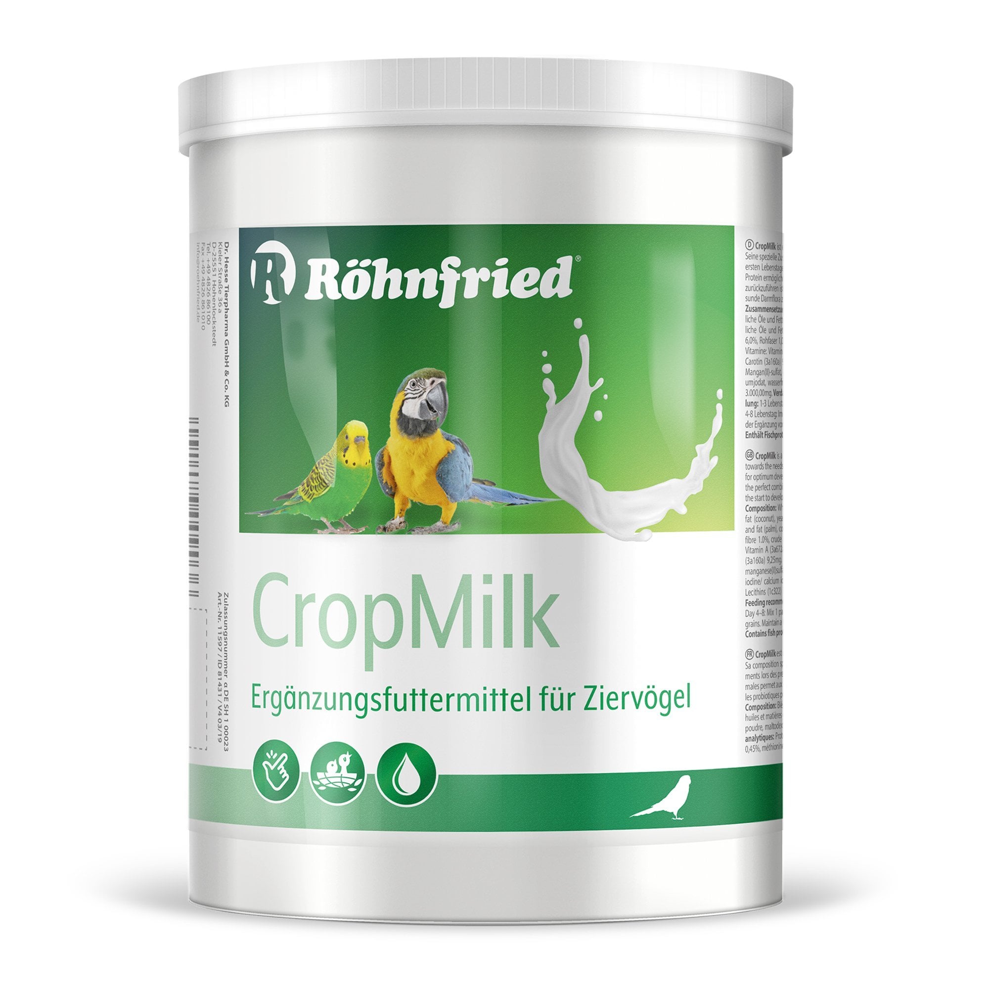 Röhnfried CropMilk Kursak Sütü Kalitesinde Elle Besleme Maması (B) 100 g