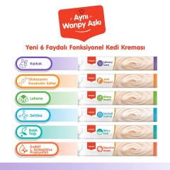 Wanpy Üriner Sistem Sağlığı Destekleyici Ördek & Tavuk Fonksiyonel Kedi Kreması Ödülü 5ad x 14gr