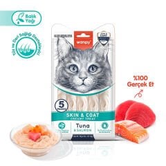 Wanpy Tüy ve Deri Sağlığı Destekleyici Ton Balığı & Somon Fonksiyonel Kedi Kreması Ödülü 5ad x 14gr