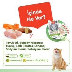 Wanpy Böbrek Sağlığı Destekleyici Tavuk&Sebze Fonksiyonel Kedi Kreması 5ad x 14gr