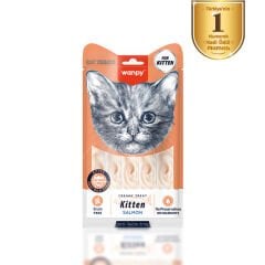 Wanpy Somonlu Laktozsuz Tahılsız Yavru Kedi Krema Ödülü 5x14 g