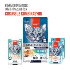 Wanpy Tavuklu & Morinalı Lactozsuz Tahılsız Yavru Kedi Krema Ödülü 5x14 g