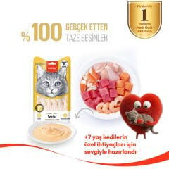 Wanpy Tavuklu & Ciğerli +7 Yaş Tahılsız Kedi Krema Ödülü 5×14 g