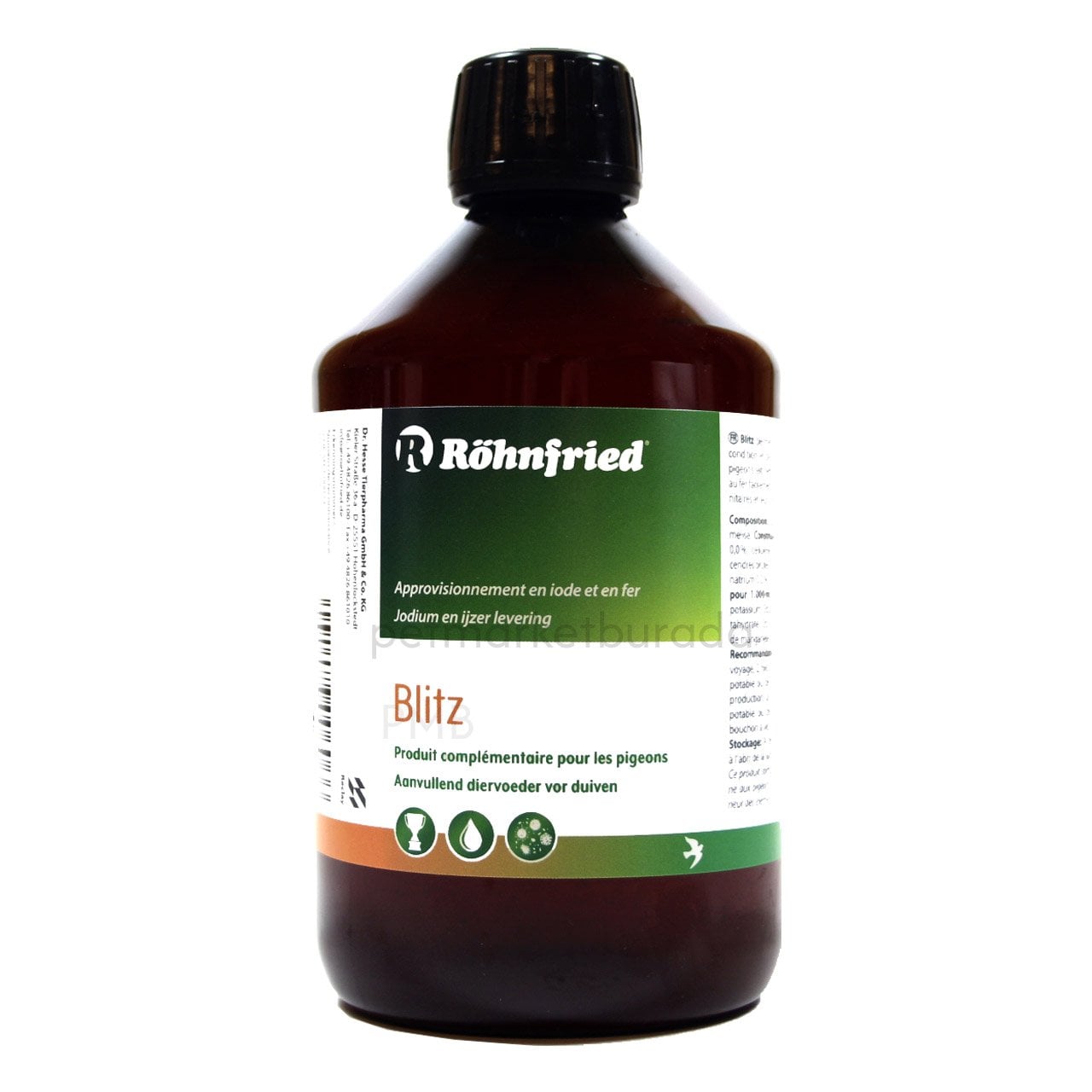Röhnfried Blitz Yarış Güvercini Kondisyon ve Hızlı Toparlanma Desteği 500 ml