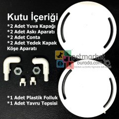 Seba Kafes 3 Kapılı Çok Fonksiyonel Plastik Yuvalık 6'lı Koli