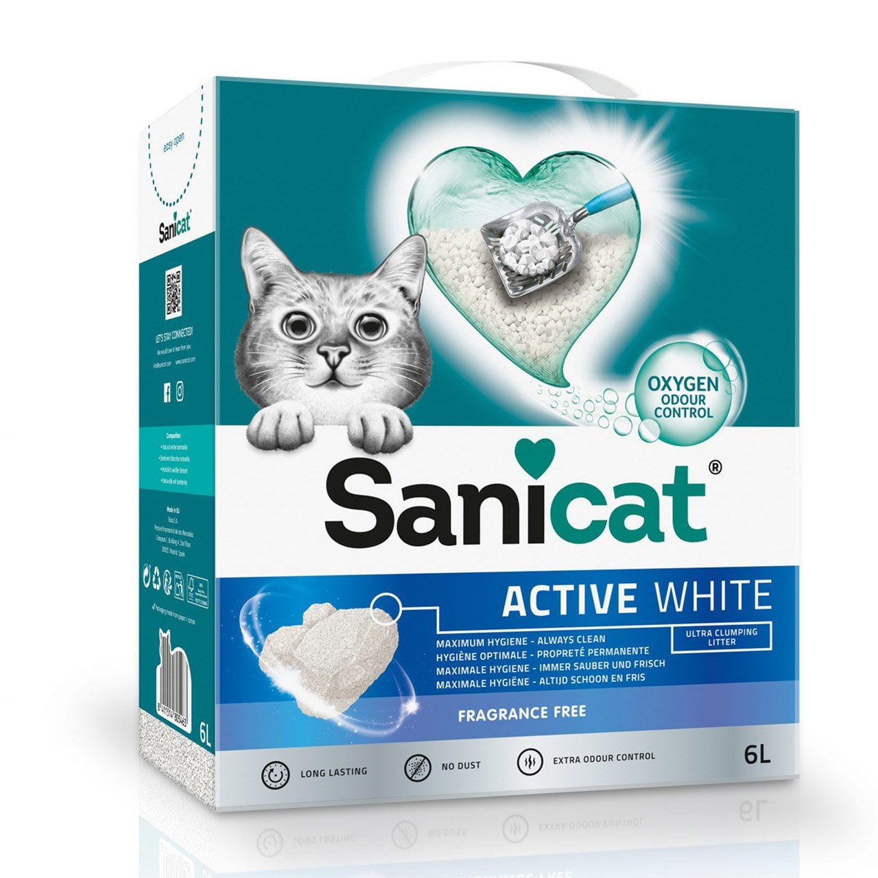 Sanicat Active White Kokusuz Topaklanan Kedi Kumu 6 Litre