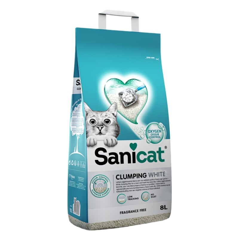 Sanicat Clumping White Kokusuz Kedi Kumu 8 Litre