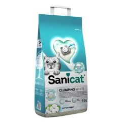 Sanicat Clumping White Koton Ferahlığı Kedi Kumu 10 Litre