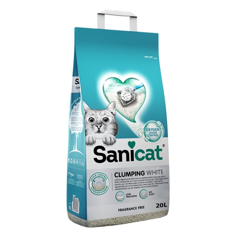 Sanicat Clumping White Kokusuz Kedi Kumu 20 Litre