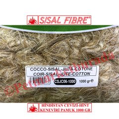 Sisal Fibre Kanaryalar ve Egzotik Kuşlar İçin Hindistan Cevizi-Hint Keneviri-Pamuk Yuva Malzemesi 1000 gr