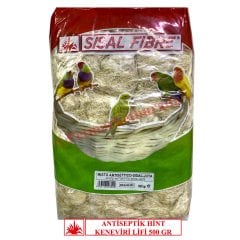 Sisal Fibre Kanaryalar ve Egzotik Kuşlar İçin Antiseptik Hint Keneviri-Sisal Yuva Malzemesi 500 gr