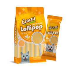 Crocus Tavuklu Ve Yumurta Sarılı Kedi Lolipop 10 lu paket