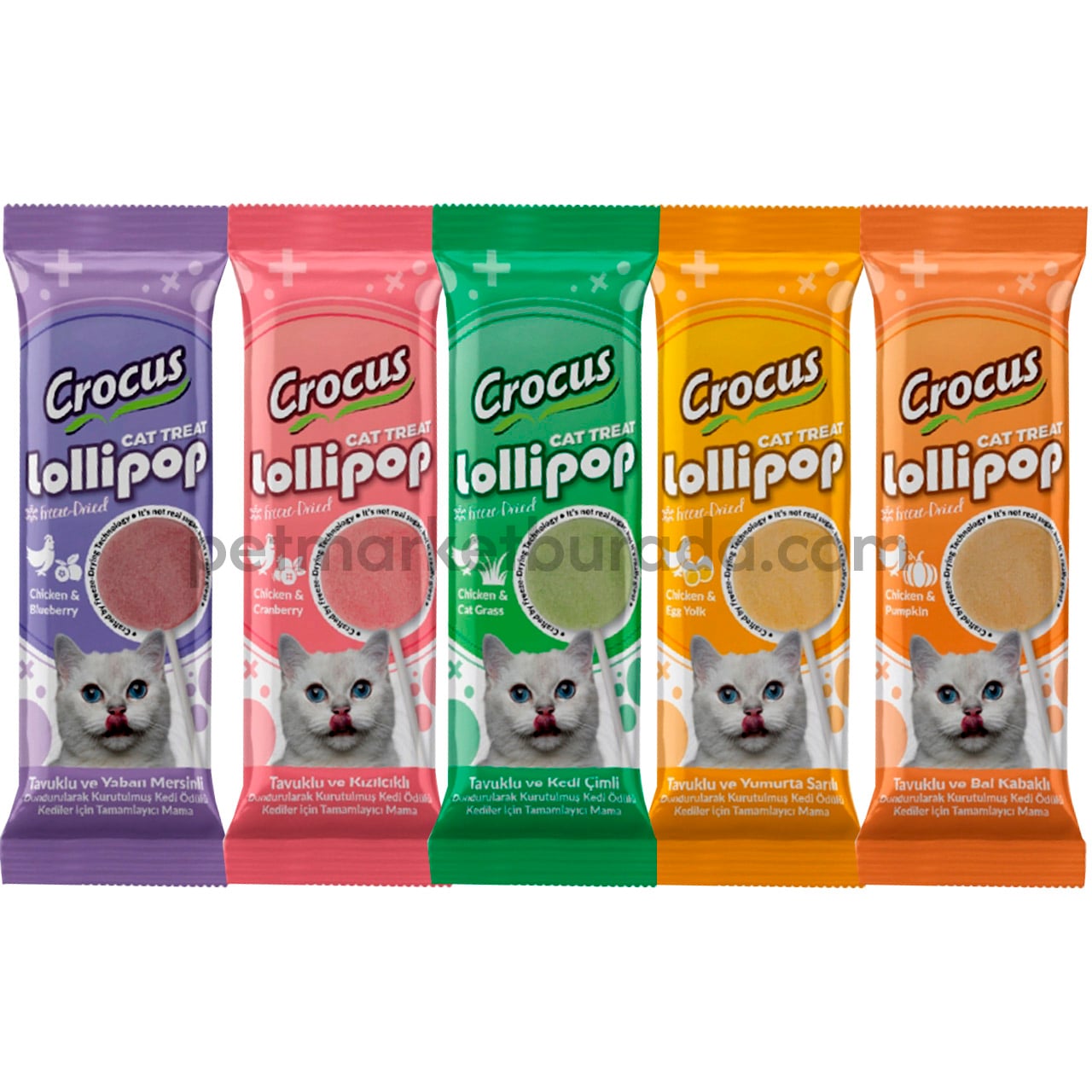 Crocus Kedi Lolipop Karma Lezzetler 10 lu paket