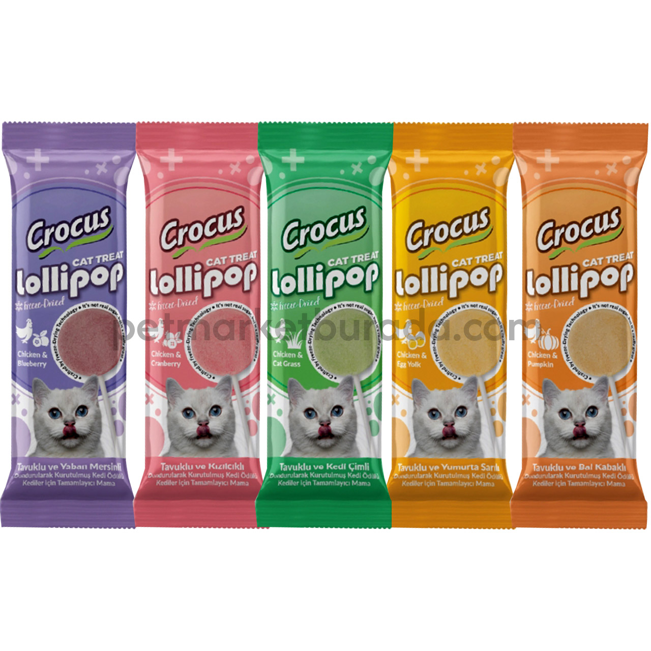 Crocus Kedi Lolipop Karma Lezzetler 10 lu paket