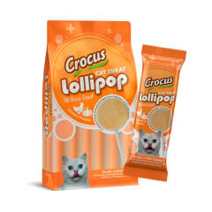 Crocus Tavuklu Ve Bal Kabaklı Kedi Lolipop 10 lu paket