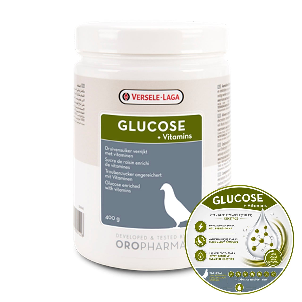 Versele Laga Oropharma Glucose + Vitaminler Ve Enerji Desteği 400 g