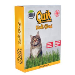 Quik Doğal Kedi Çimi Kutulu Fileli
