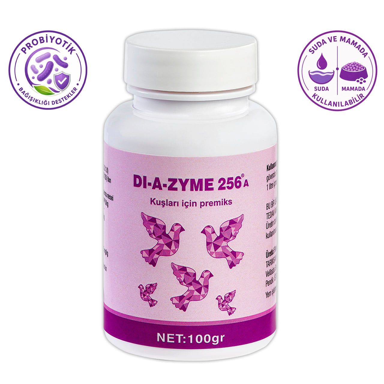 Diazyme 256 A Kuşlar İçin Zengin Probiyotik 80 gr