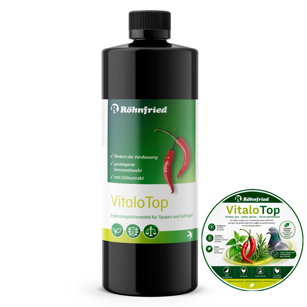 Röhnfried VitaloTop Acı Biberli Sindirim Sistemi Güçlendirici Karışım 500 ml