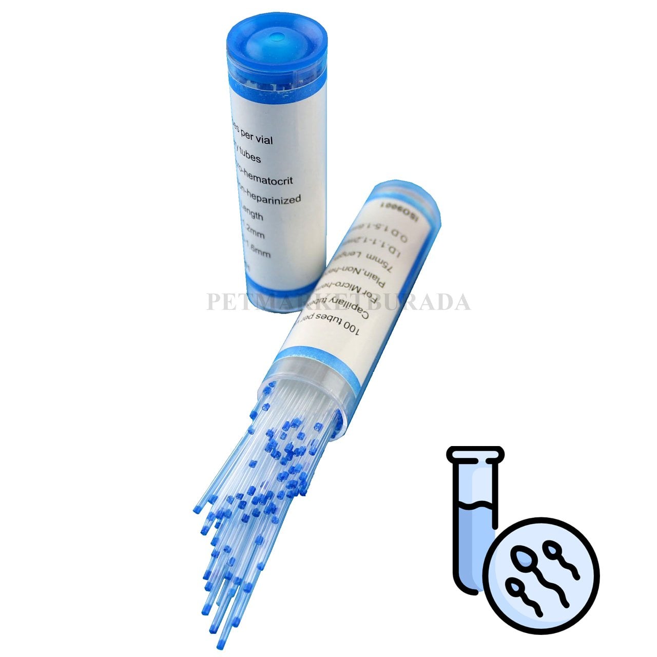 Heparinsiz Suni Tohumlama Tüpü 100 Adet