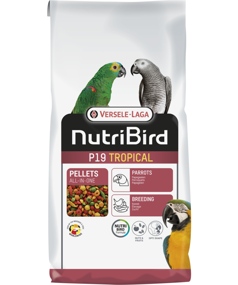 Versele Laga Nutribird P19 Tropical Üreyen Papağanlar İçin Renkli Meyveli Pelet Yem 1 kg (Bölünmüş)