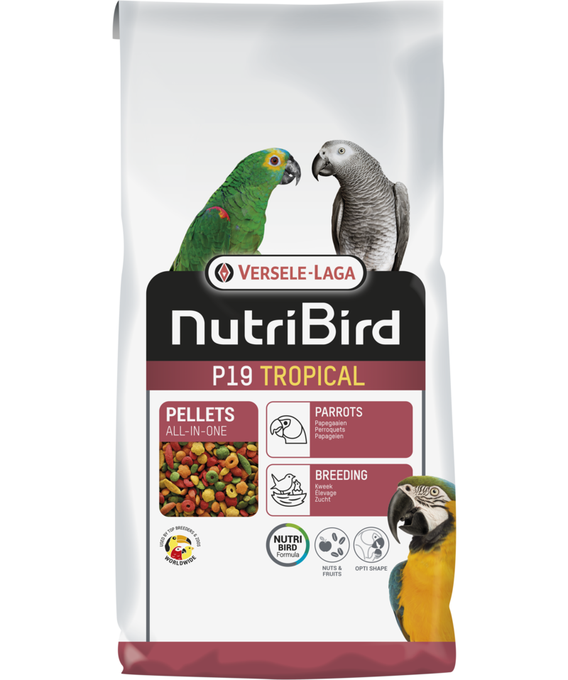 Versele Laga Nutribird P19 Tropical Üreyen Papağanlar İçin Renkli Meyveli Pelet Yem (B) 1 kg