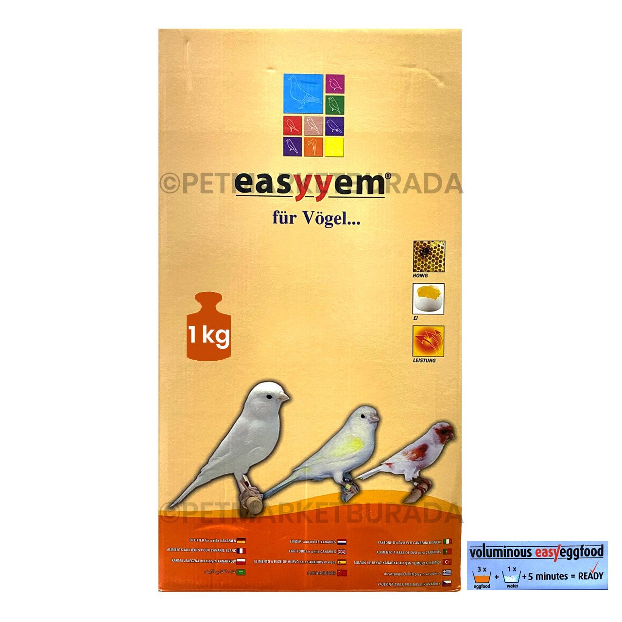 Easyyem Bianco Mozaik Ve Beyaz Kanarya Kuru Yumurta Maması 1 kg Paket