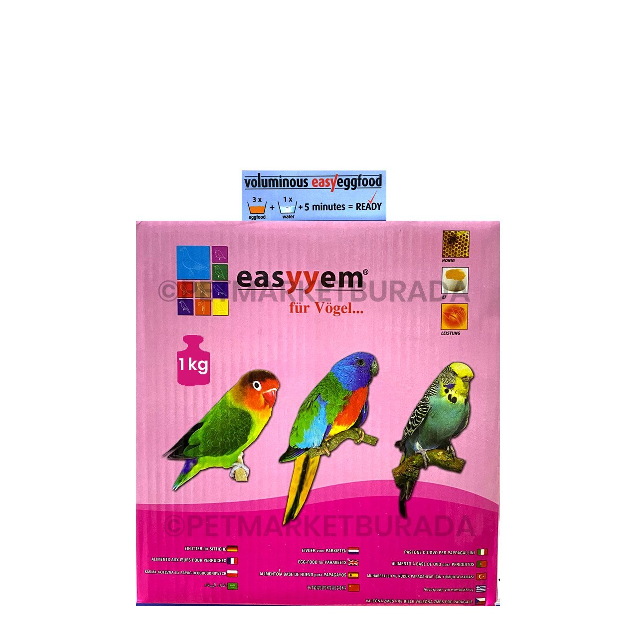 Easyyem Muhabbet Kuşu Ve Paraketler İçin Kuru Yumurta Maması 1 kg Paket
