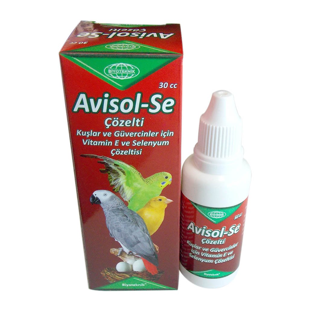 Biyoteknik Avisol-Se Kuşlar İçin Selenyum & E Vitamini Üreme Arttırıcı Vitamin 30 cc