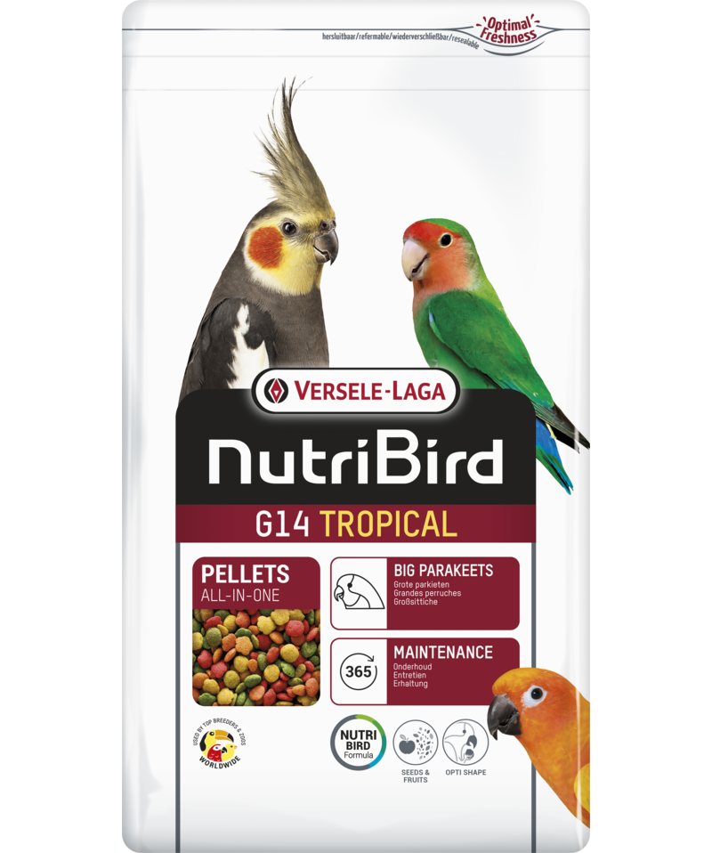 Versele Laga Nutribird G14 Tropical Paraketler İçin Meyveli Pelet Yem (OP) 1 kg