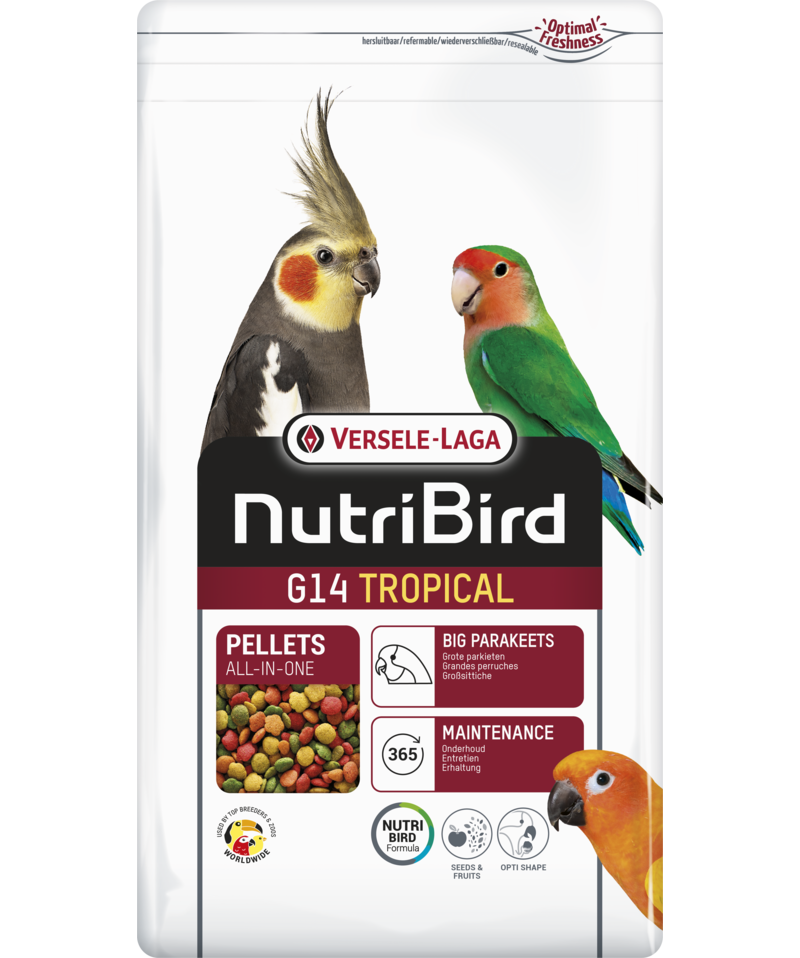 Versele Laga Nutribird G14 Tropical Paraketler İçin Meyveli Pelet Yem (OP) 1 kg