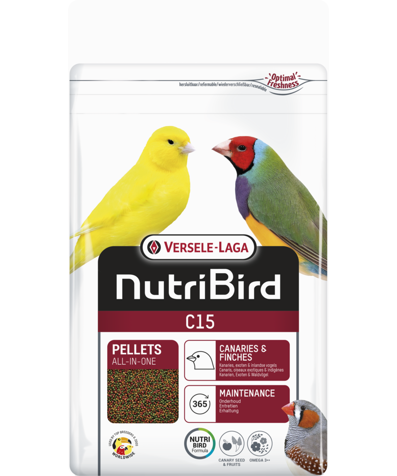 Versele Laga Nutribird C15 Kanarya Ve Finçler İçin Meyveli Pelet Yem (OP) 3 kg