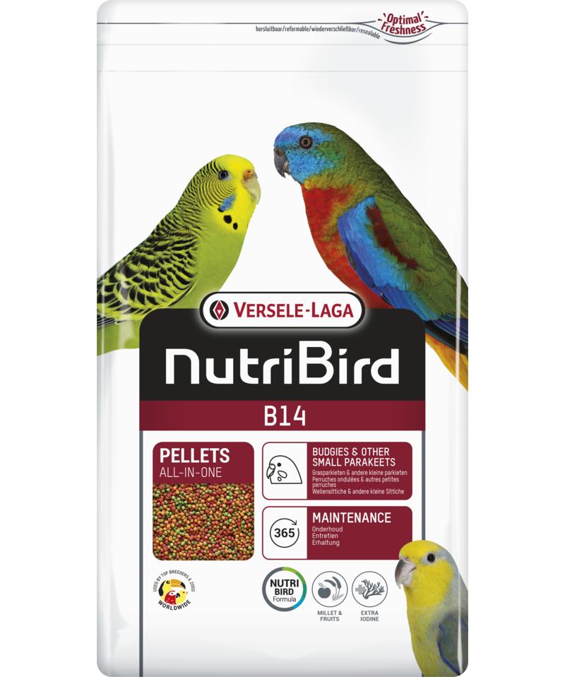 Versele Laga Nutribird B14 Muhabbet Kuşları Ve Mini Paraketler İçin Meyveli Pelet Yem (B) 1 kg