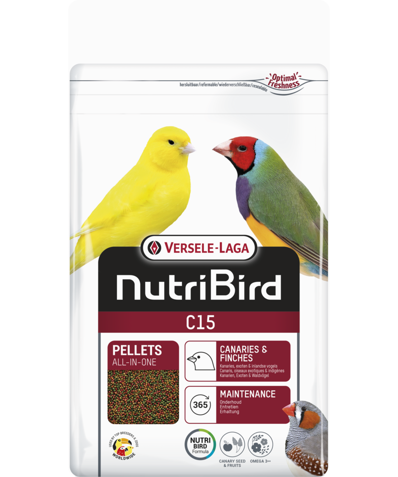 Versele Laga Nutribird C15 Kanarya Ve Finçler İçin Meyveli Pelet Yem (B) 1 kg