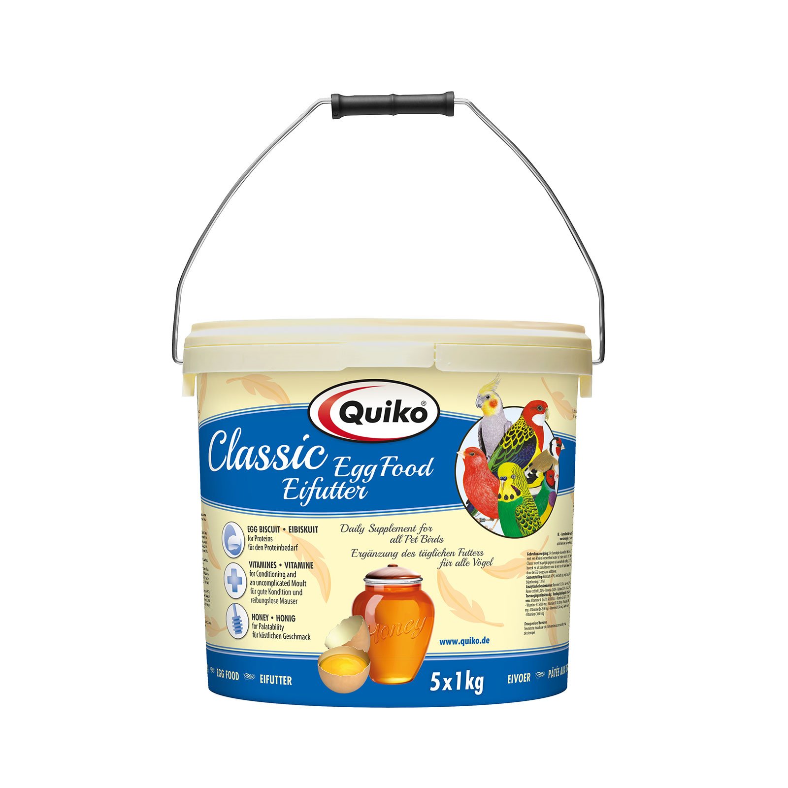 Quiko Classic Ballı Yumurtalı Kuru Muhabbet Kuşu Maması 5 kg