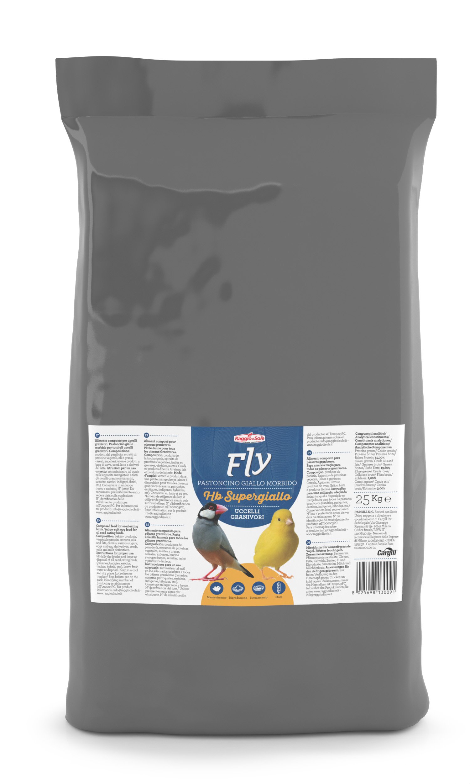 Raggio Di Sole Fly Hp Supergiallo Nemli Yumurtalı Kuş Maması 25 kg Çuval