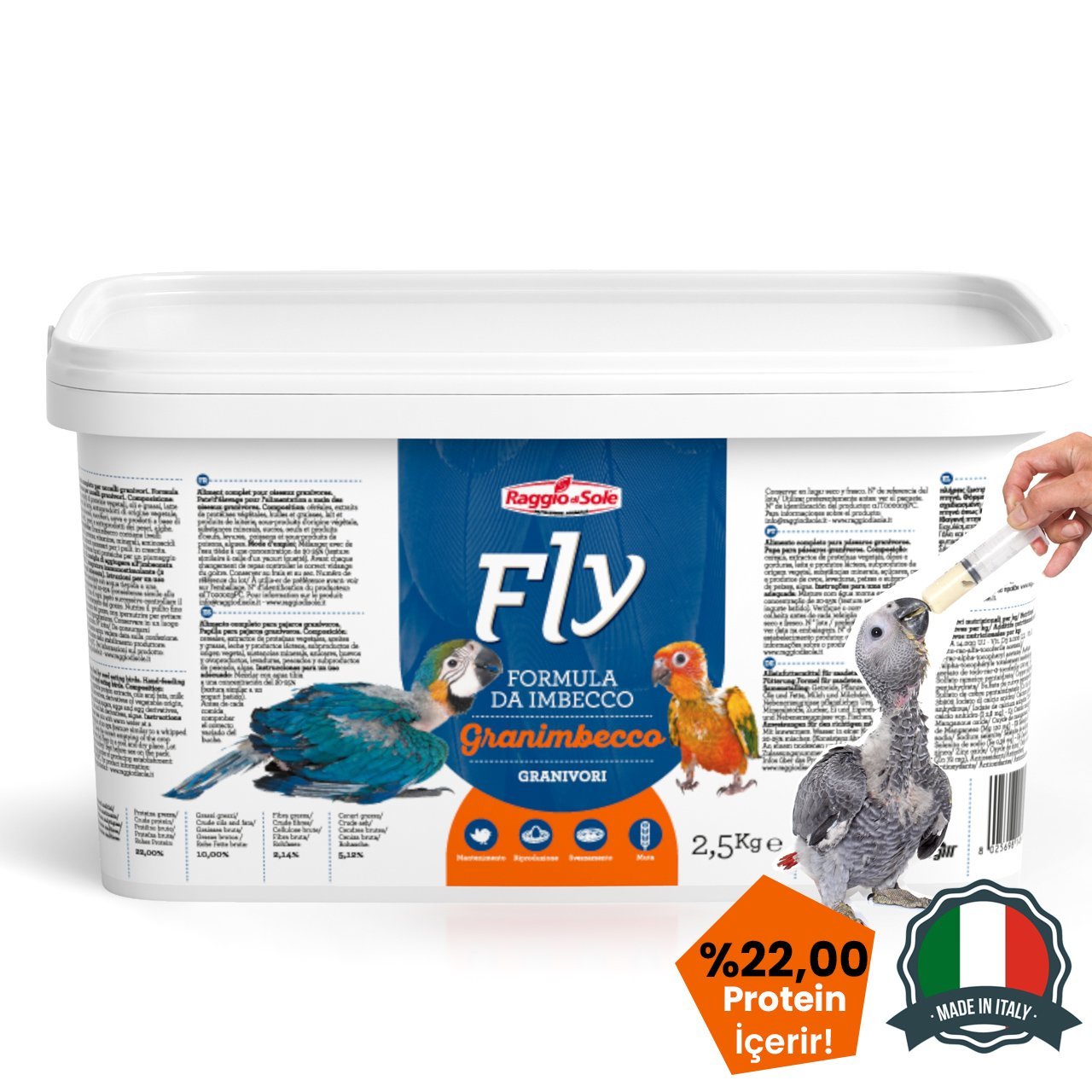 Raggio Di Sole Granimbecco Yüksek Proteinli Prebiyotikli Elle Besleme Maması 2.5 kg