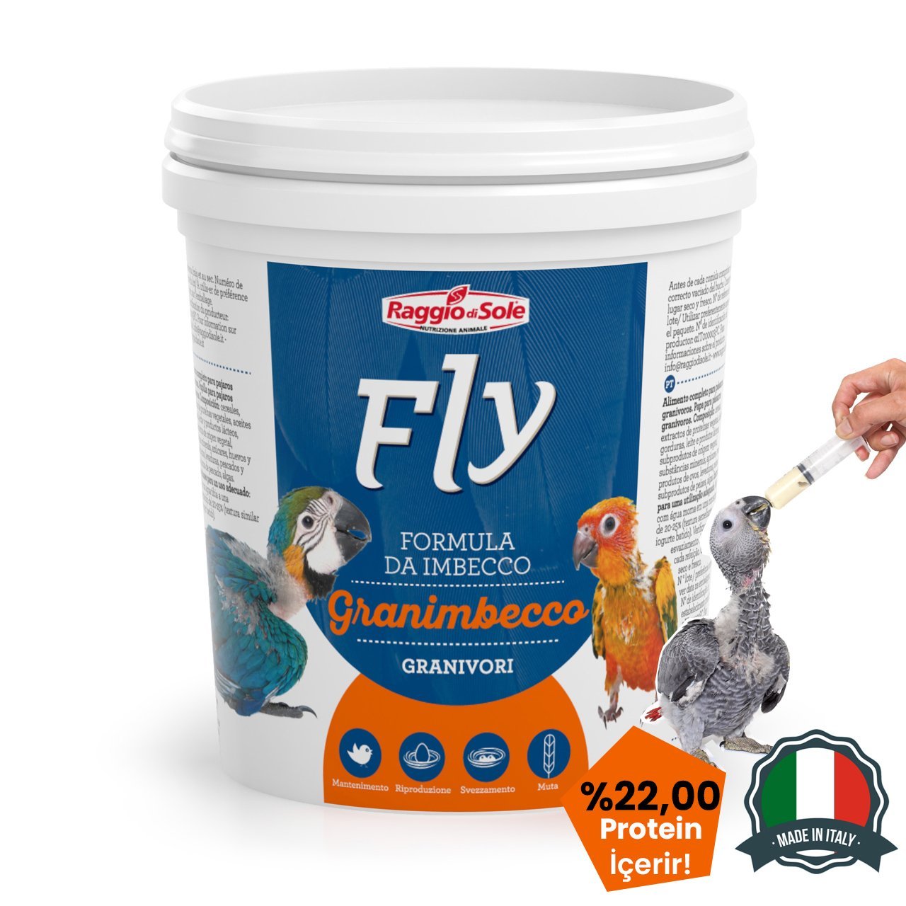 Raggio Di Sole Granimbecco Yüksek Proteinli Prebiyotikli Elle Besleme Maması 500 gr