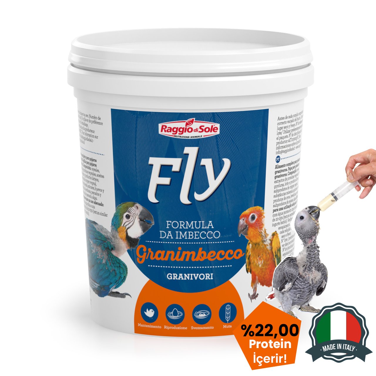 Raggio Di Sole Granimbecco Yüksek Proteinli Prebiyotikli Elle Besleme Maması 500 gr